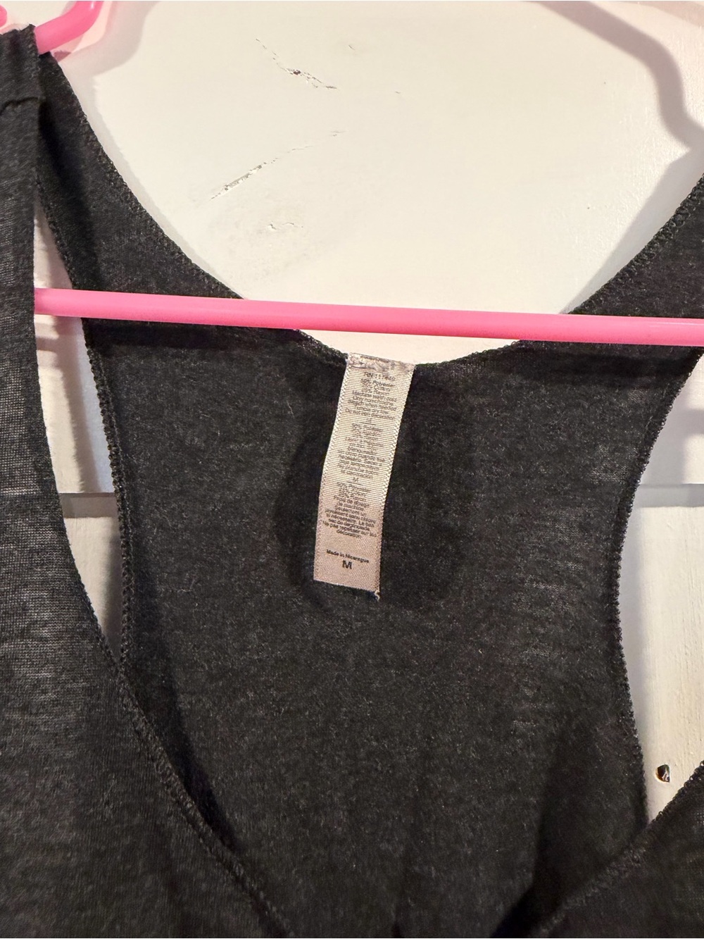 Black Racerback Tank Top with Gold Script - Knot Front - Picture 3 of 5